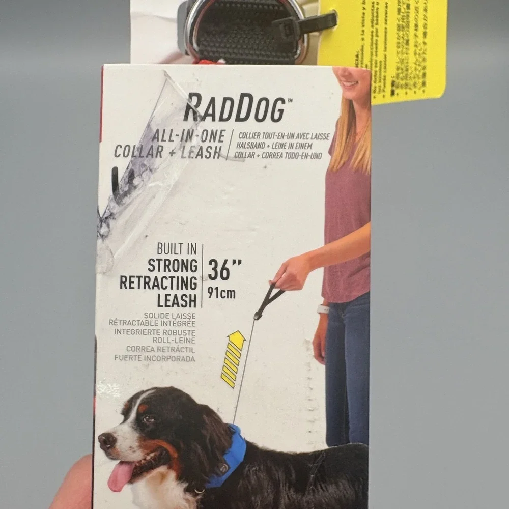 Nite‎ Ize RadDog All-in-One Dog Collar and Leash Red, Size XL 36